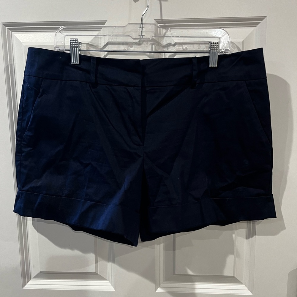 New York & Company 7th Avenue Suiting Collection Navy Blue Slack Shorts Size 14